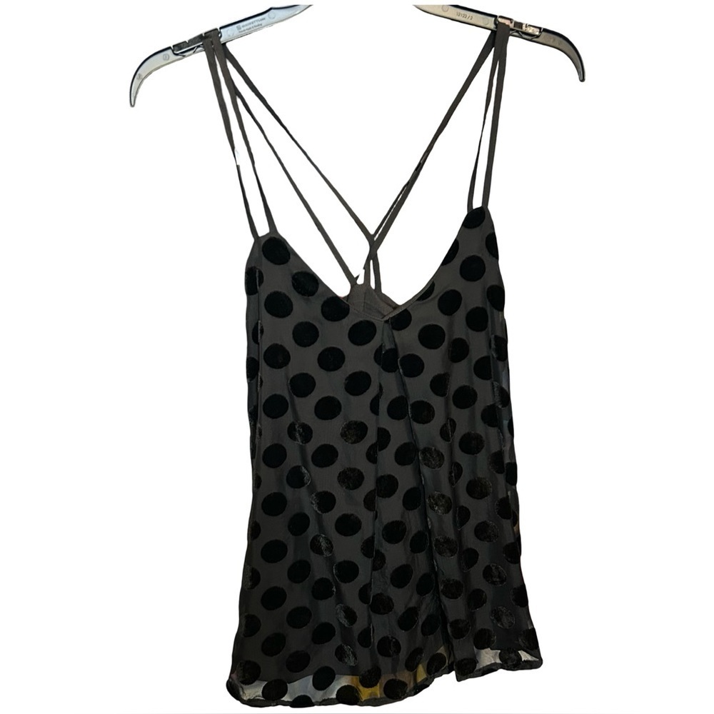 Black Velvet Circle Tank Top, Size S ~ J.O.A. LA - Picture 3 of 9